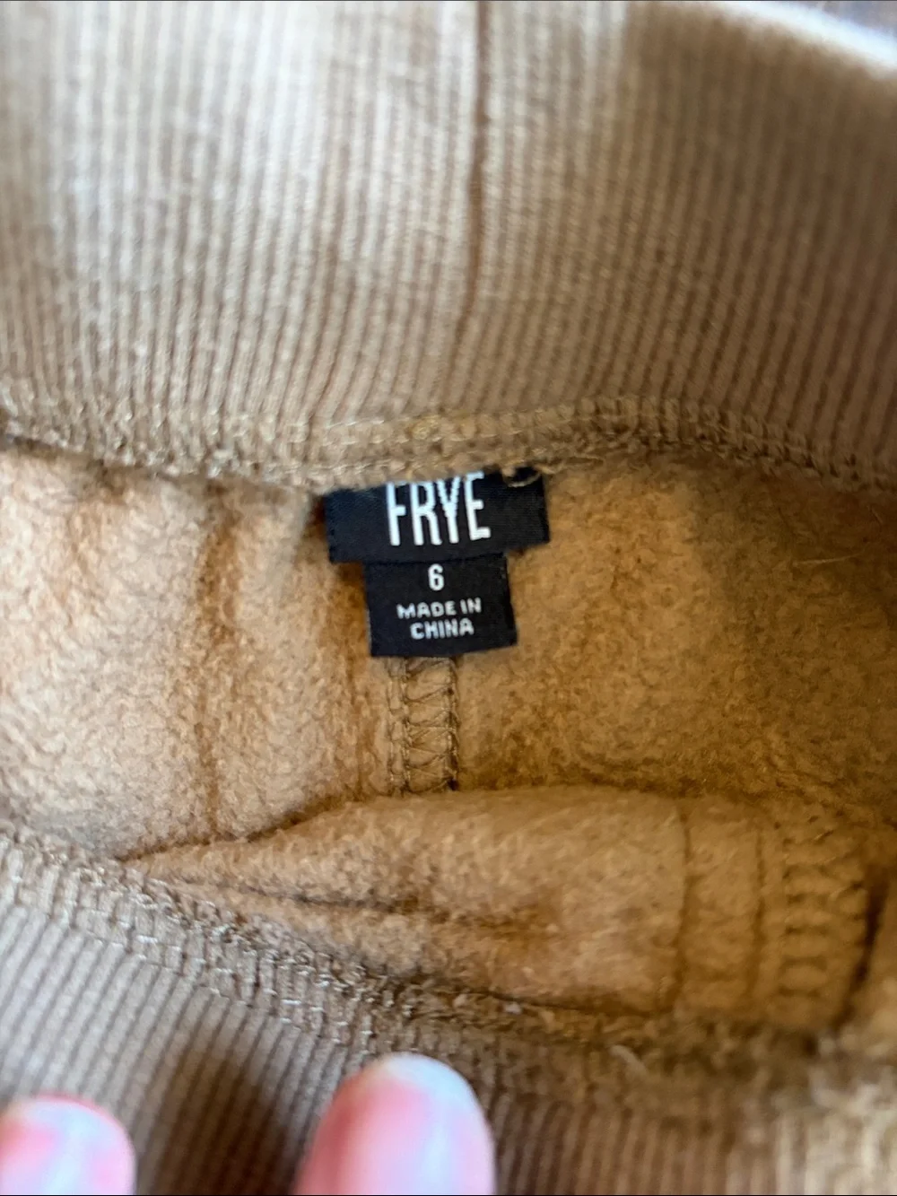 Frye Kids Tan Fleece Joggers with Drawstring